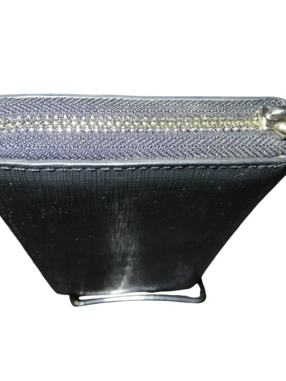 COACH Darcy Black Leather Accordian Full Zip Continental Long Wallet